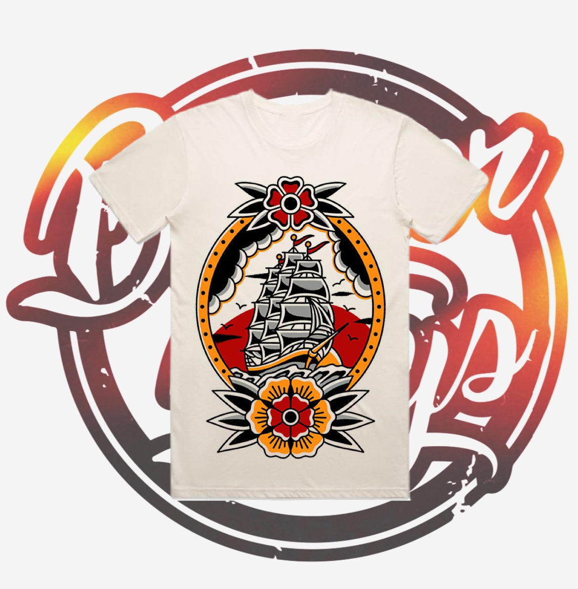 TRAD SHIP NATURAL T-SHIRT x DAVID HADDOCK