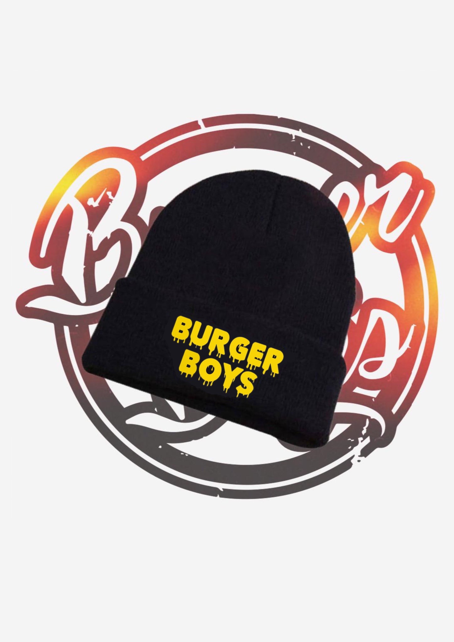 BURGER BOYS YELLOW DRIP BEANIE