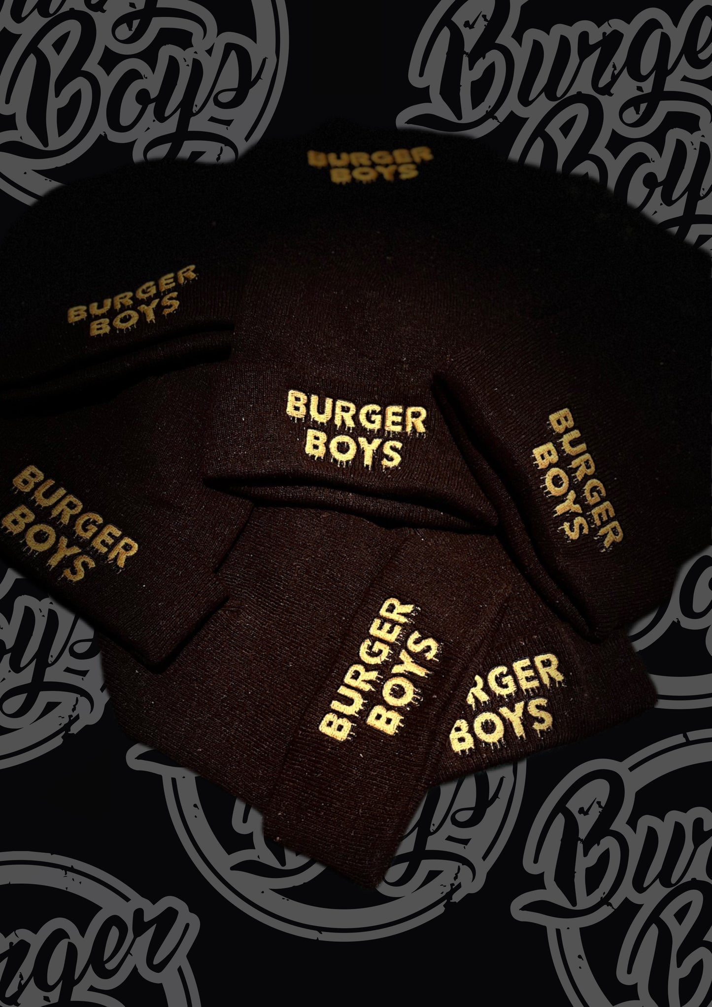 BURGER BOYS YELLOW DRIP BEANIE